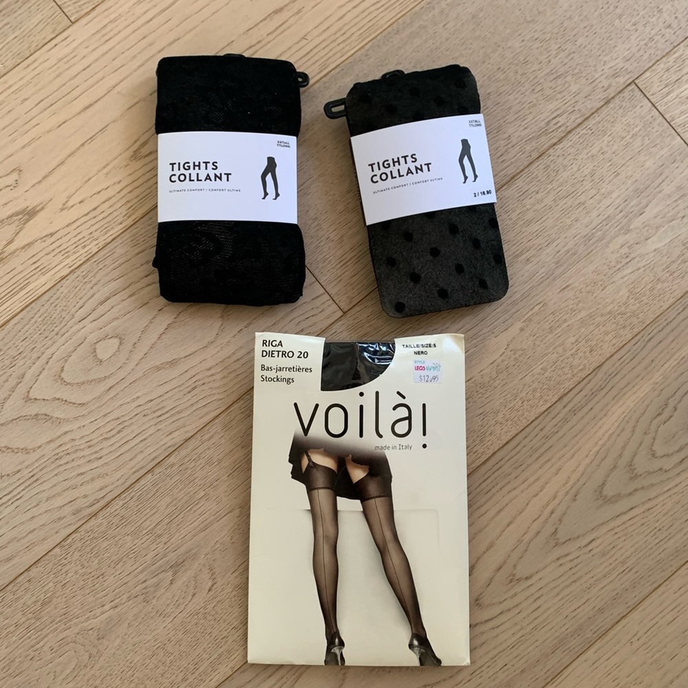 Three pairs new TALL tights